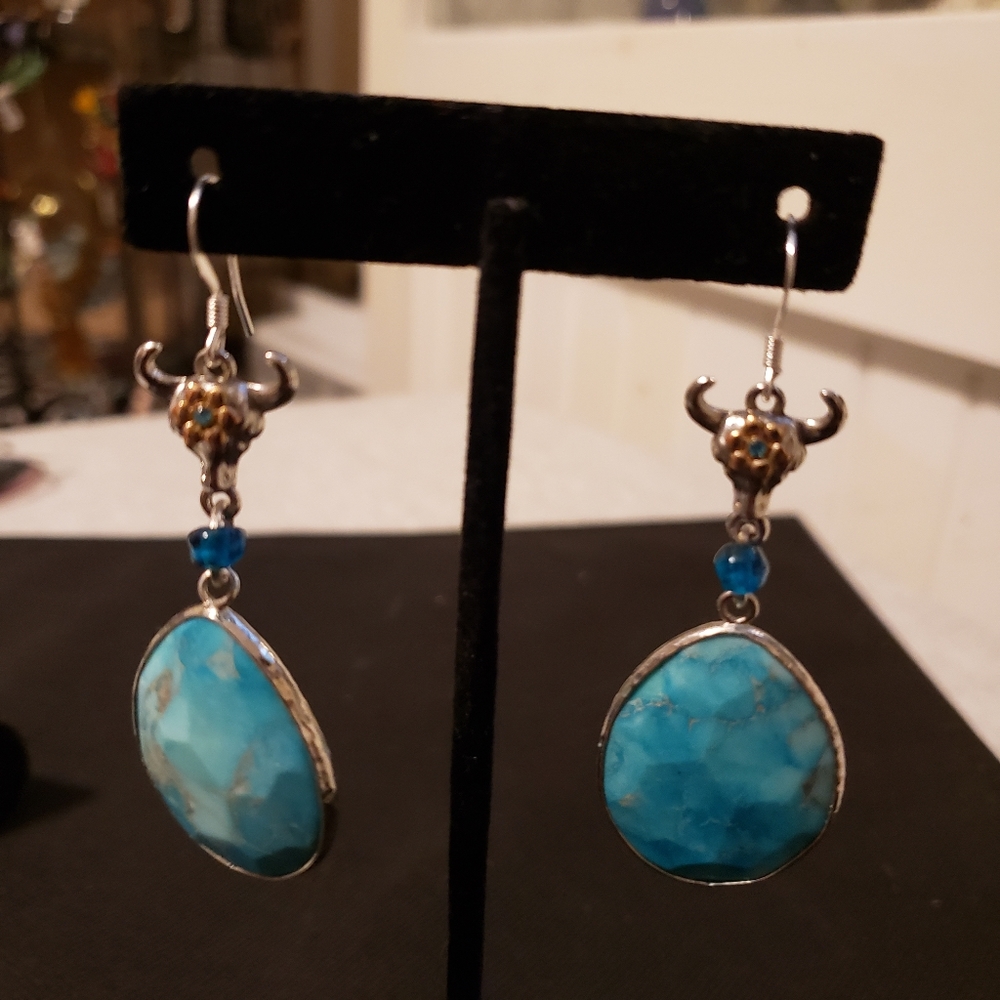 Turquoise droplet earrings